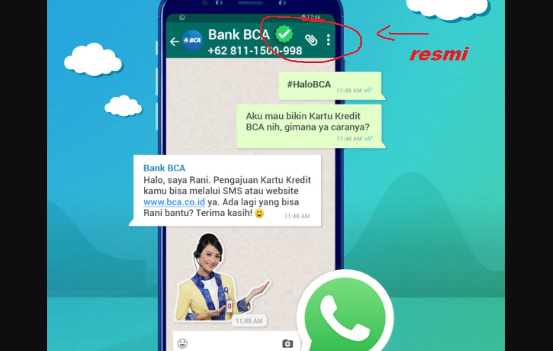 Cara Atasi SMS Banking BCA Terblokir via Whatsapp BCA 08111500998