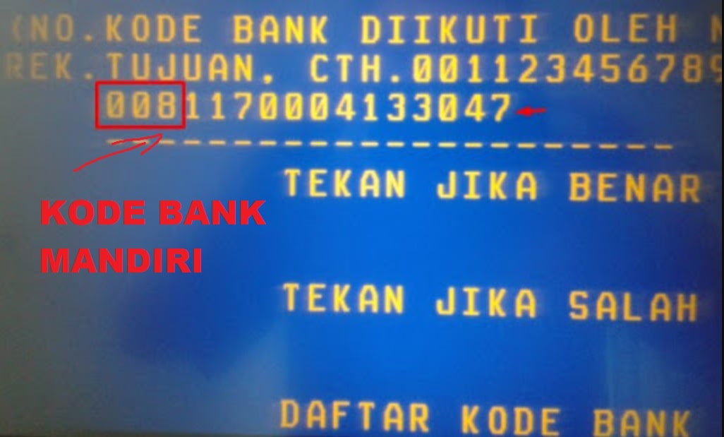 Kode Transfer Bank Mandiri
